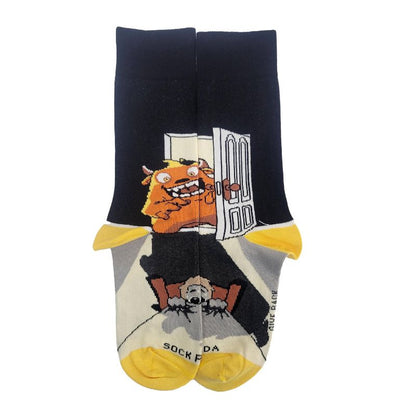 Nightmare Monster in the Closet Socks (Adult Large, Adult Medium or Tween Sizes) from the Sock Panda - Great for Halloween