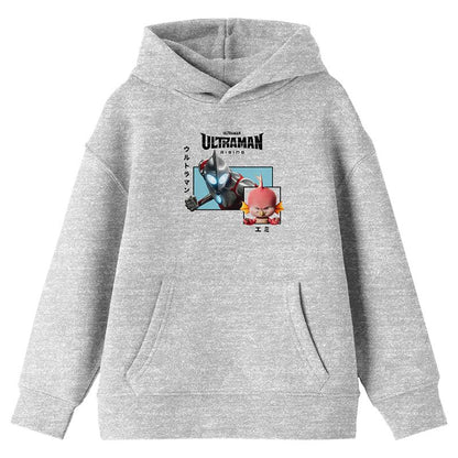 Ultraman: Rising Emi & Ultraman Youth Athletic Heather Long Sleeve Hooded Sweatshirt