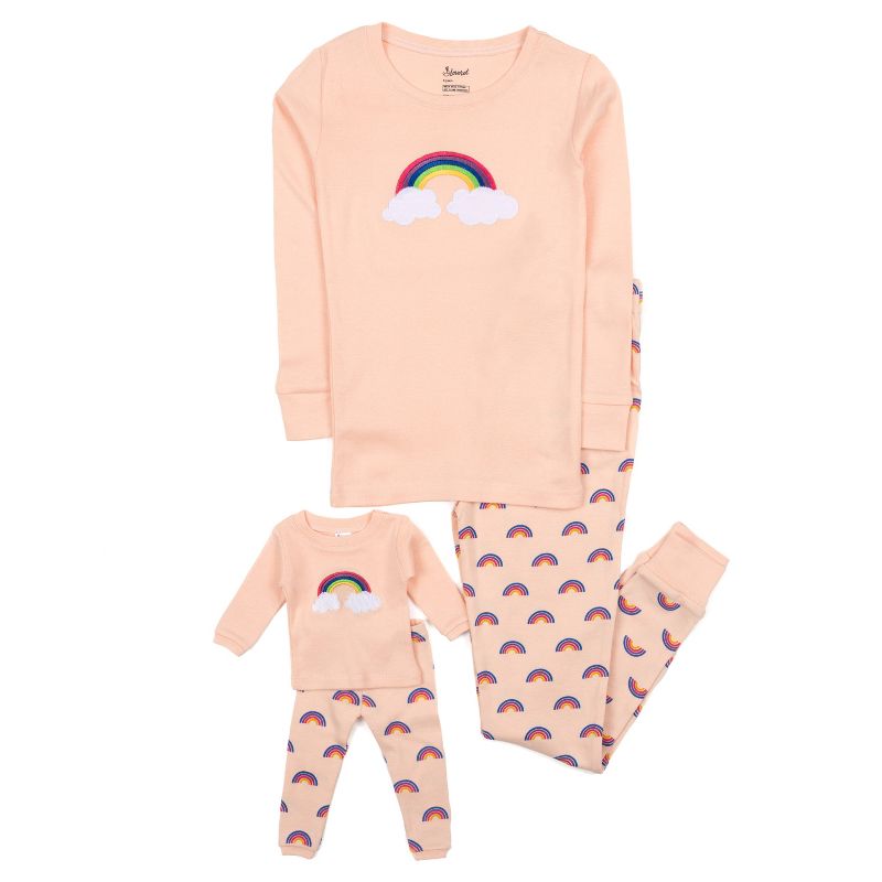 Leveret Girl and Doll Matching Cotton Pajamas - Classic Prints
