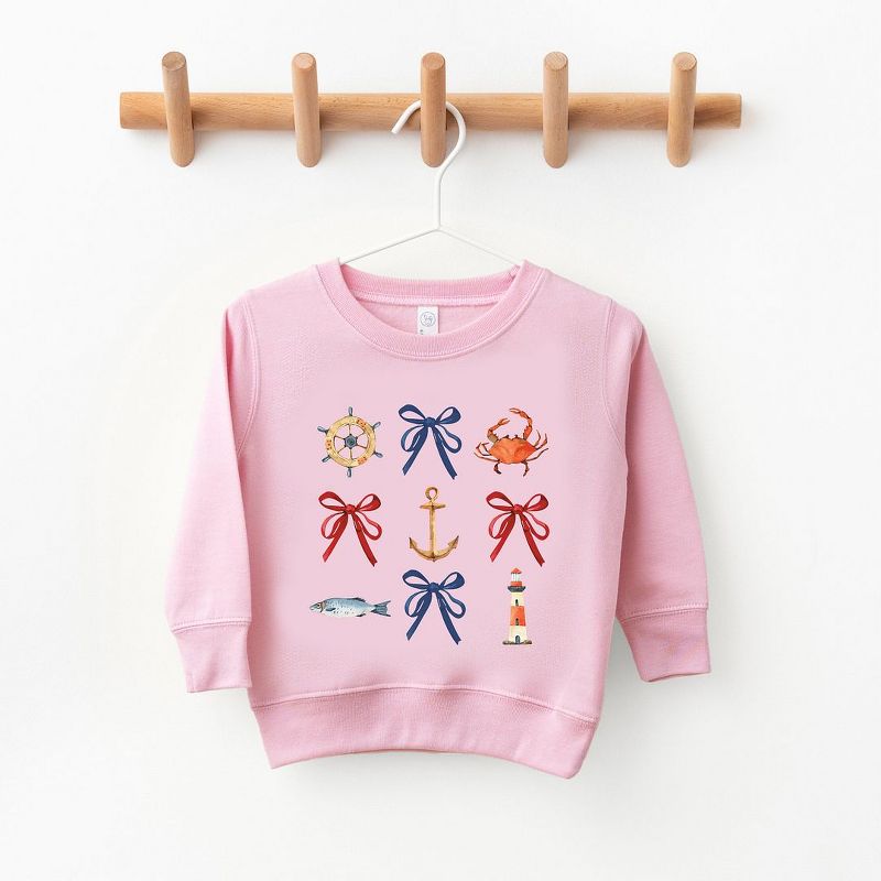 The Juniper Shop Coquette Nautical Collage Toddler Graphic Sweatshirt