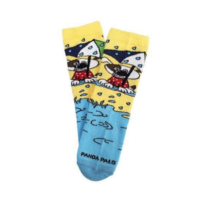 Jonathan the Dog in the Rain with an Umbrella Socks - from the Sock Panda
