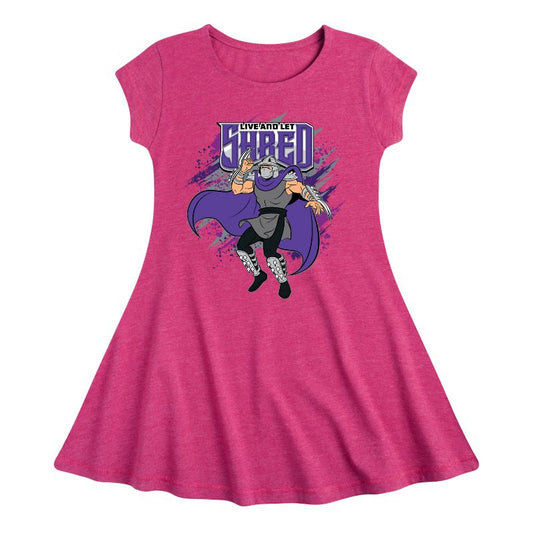 Girls' - Teenage Mutant Ninja Turtles - Live and Let Shred Fit & Flair Cap Sleeve Dress