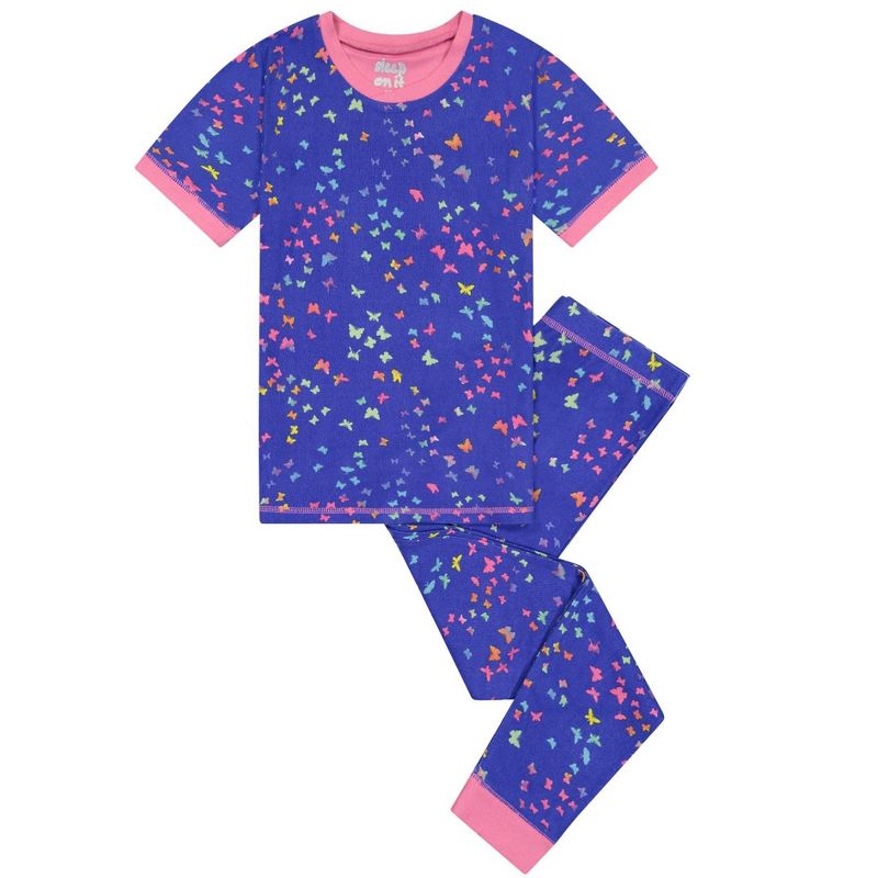 Sleep On It Girls 2-Piece Super Soft Jersey Snug-Fit Pajama Set - Toddler Pajamas to Girls Pajama Sets
