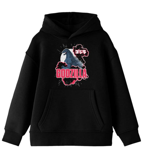 Godzilla Classic Art and Logo Youth Black Hoodie