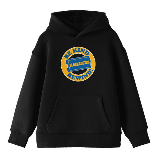 Blockbuster Be Kind, Rewind Circular Logo Youth Black Hoodie