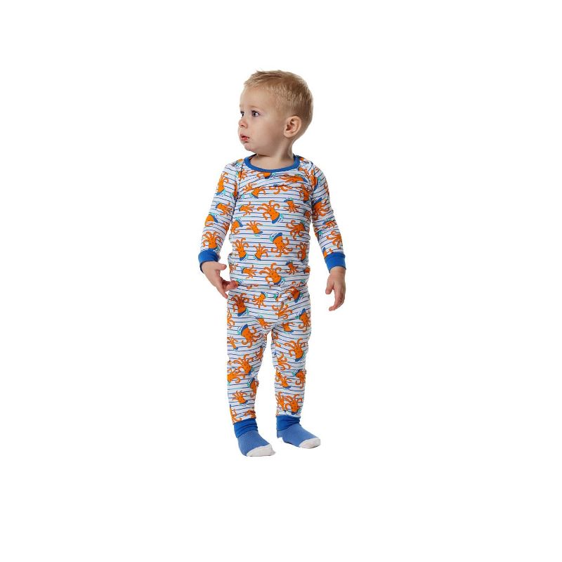 Sleep On It  Boys 2-Piece Super Soft Jersey Snug-Fit Pajama Set with Matching Socks - Baby Boy Pajamas and Toddler Pajama Sets