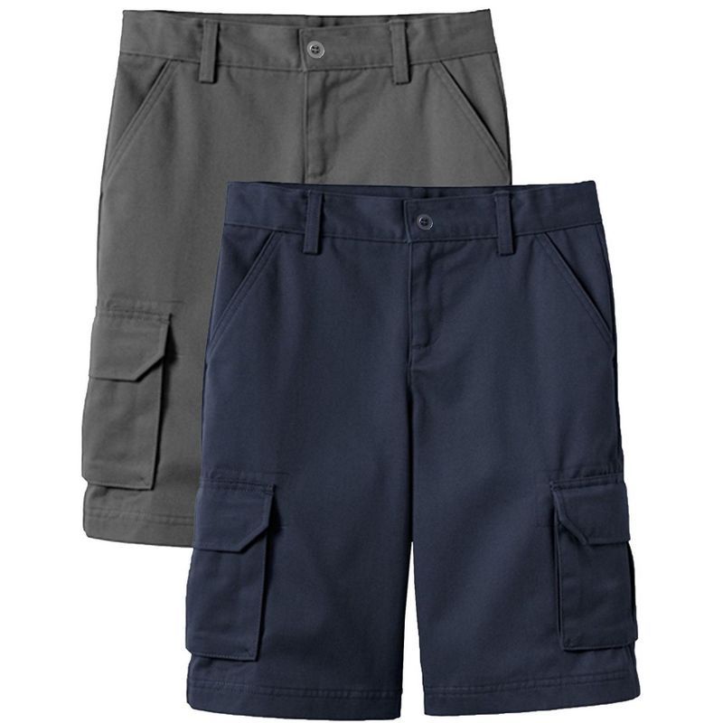 Galaxy Approved  Boy's Stretch Cotton Cargo Shorts-2 Pack