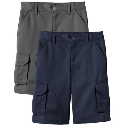 Galaxy Approved  Boy's Stretch Cotton Cargo Shorts-2 Pack