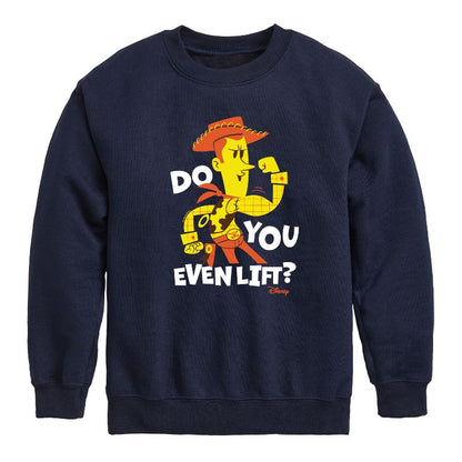 Boys' - Disney - Do You Even Lift Graphic Long Sleeve Fleece Sweatshirt