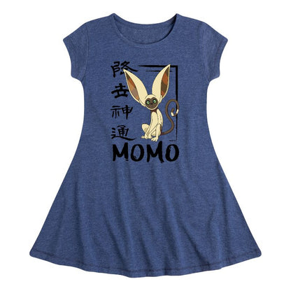 Girls' - Avatar: The Last Airbender - Momo Cute Fit & Flair Cap Sleeve Dress