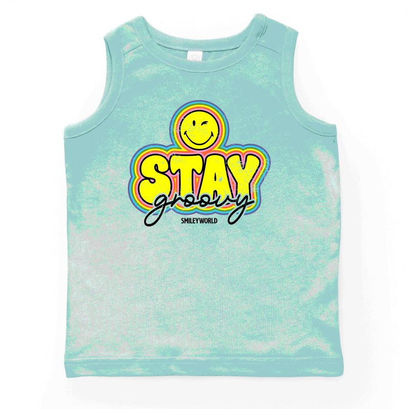 بلوزة بدون أكمام للشباب من SmileyWorld Stay Groovy من The Juniper Shop