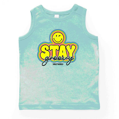 بلوزة بدون أكمام للشباب من SmileyWorld Stay Groovy من The Juniper Shop