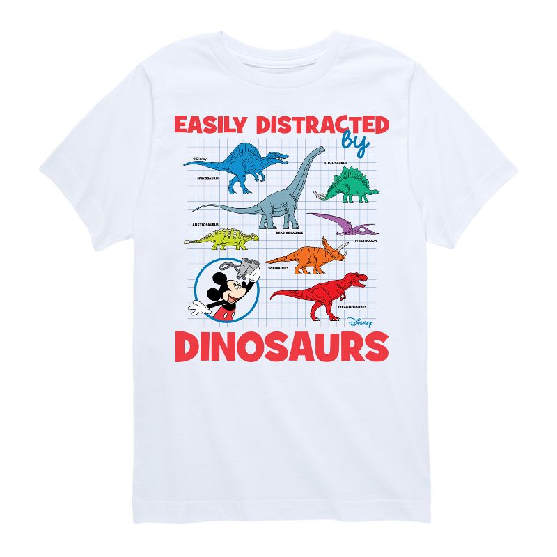 Boys' - Disney - Easily Distracted By Dinosaurs Short Sleeve Graphic T-Shirt