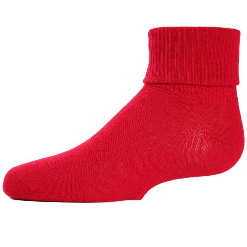 Memoi Kids' Triple Roll Cotton Blend Ankle Socks