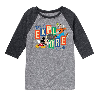 Boys' - Disney - Mickey & Pluto Raglan Graphic T-Shirt