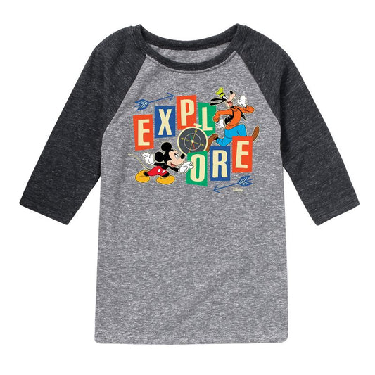 Boys' - Disney - Mickey & Pluto Raglan Graphic T-Shirt