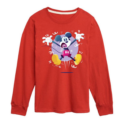 Boys' - Disney - Mickey Jump Long Sleeve Graphic T-Shirt