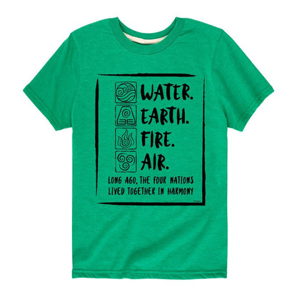 Boys' - Avatar: The Last Airbender - Elements Harmony Short Sleeve Graphic T-Shirt