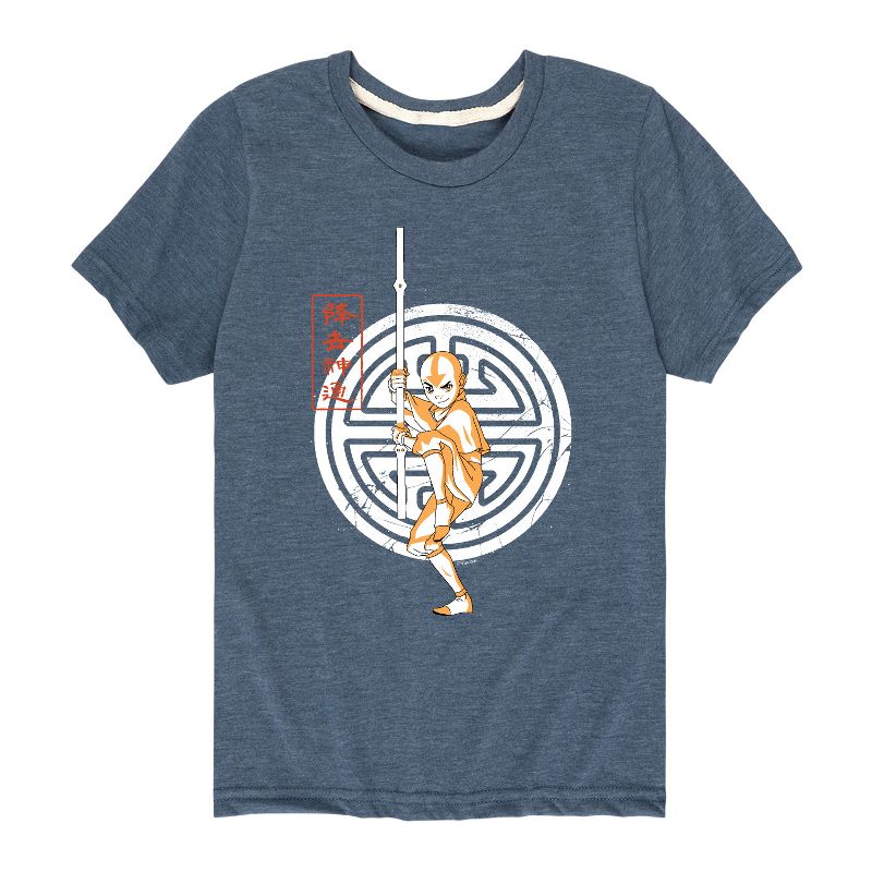 Boys' - Avatar: The Last Airbender - Aang Crest Short Sleeve Graphic T-Shirt