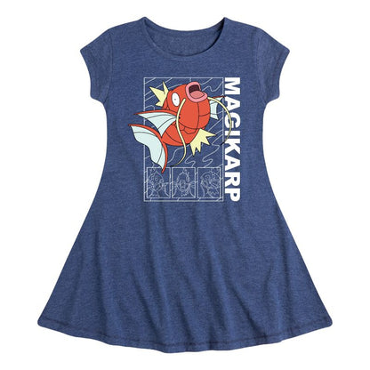 فستان ماجيكارب للفتيات - بوكيمون - مناسب وأنيق بأكمام قصيرة