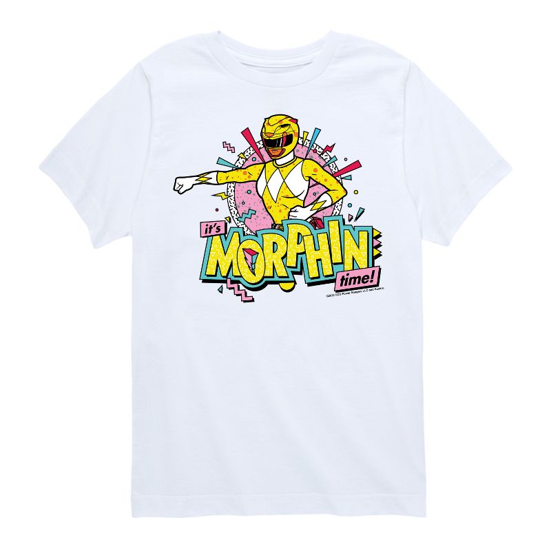 Boys' - Power Rangers - Morphin Time Yellow Short Sleeve Graphic T-Shirt
