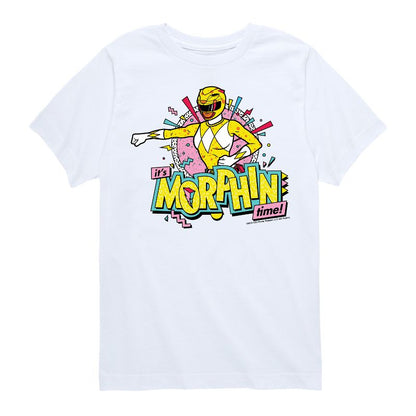 Boys' - Power Rangers - Morphin Time Yellow Short Sleeve Graphic T-Shirt