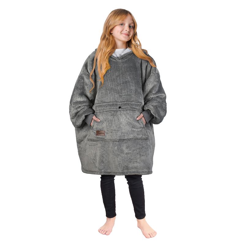 سويت شيرت تيرينيا للبنات والأولاد، بلوفر صوف كبير الحجم، بطانية مبطنة بالصوف، هدية عيد الميلاد للأطفال والمراهقين والشباب