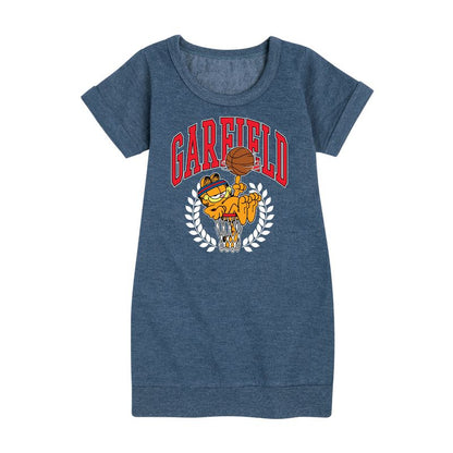 Girls' - Garfield - Basketball Graphic Short Sleeve Fleece Dress