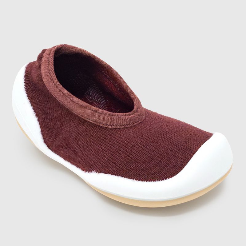 Komuello Toddler Boy Girl First Walk Sock Shoes Flat Style Solid Colors