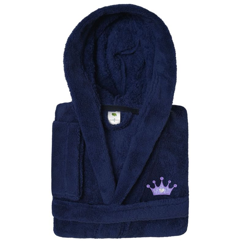 رداء حمام بغطاء رأس مزدوج ناعم من Linum Kids مصنوع من البوليستر بنسبة 100% فائق النعومة - TURTLE، KIDS50-DESIGN
