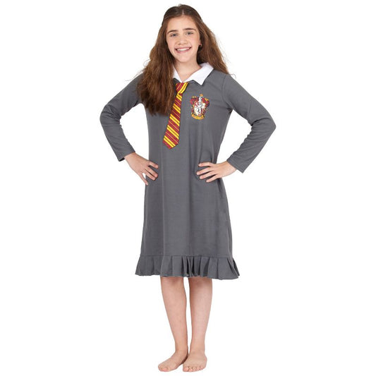 Harry Potter Pajama Girls Hermione Gryffindor Uniform With Tie Fleece Nightgown