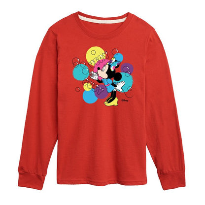 Boys' - Disney - Minnie Mouse Blowing Bubbles Everywhere Long Sleeve Graphic T-Shirt