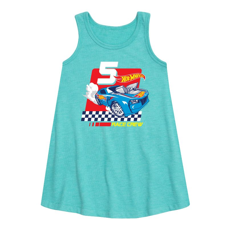 Girls' - Hot Wheels - Race Crew 5 Yrs Graphic Sleeveless Aline Dress
