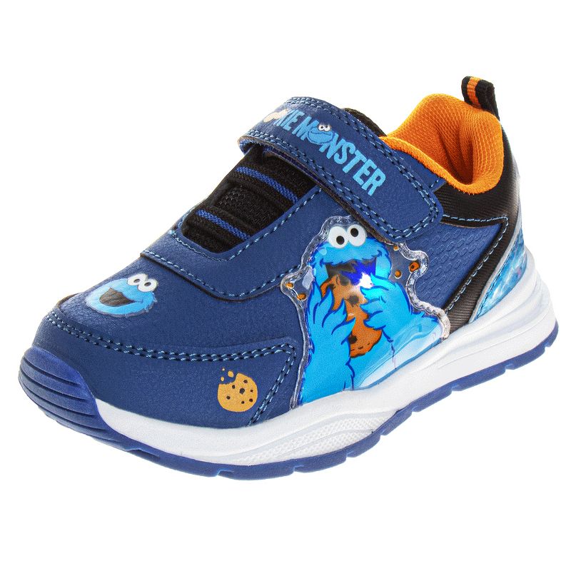 Sesame Street Boys/Girls Cookie Monster Hook and Loop Fashion Sneaker (Toddlers)