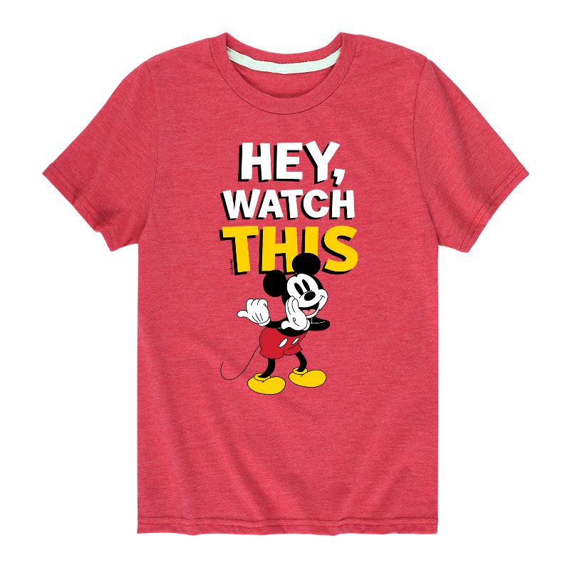 Boys' - Disney - Mickey Hey, Watch This Short Sleeve Graphic T-Shirt