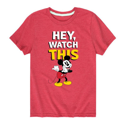 Boys' - Disney - Mickey Hey, Watch This Short Sleeve Graphic T-Shirt
