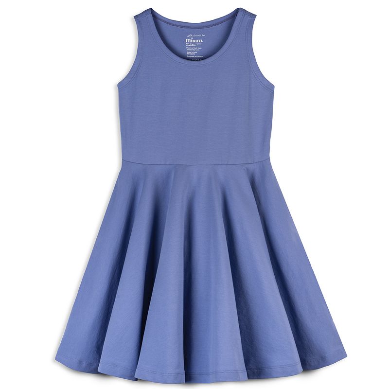 Mightly Girls Fair Trade Organic Cotton Solid Sleeveless Twirl Dress
