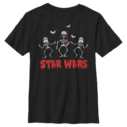 Boy's Star Wars Halloween Vader Skeletons T-Shirt