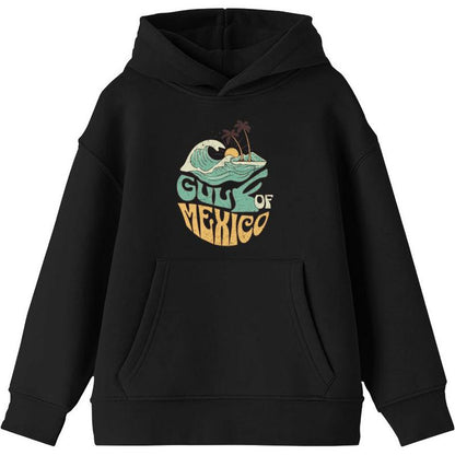 Gulf of Mexico Wave Text Youth Long Sleee Hoodie