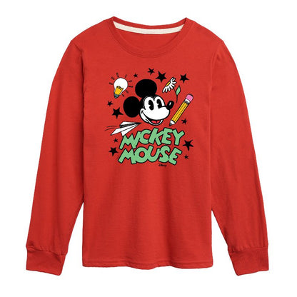 Boys' - Disney - Mickey Mouse Long Sleeve Graphic T-Shirt