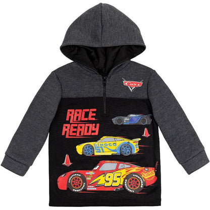 Disney Pixar Cars Lightning McQueen Fleece Half Zip Hoodie Toddler