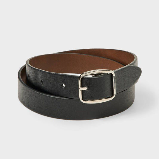 Girls' Solid Reversible Belt - Cat & Jack™ Black/Brown