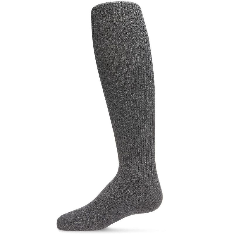 Memoi Girls' Thin Ribbed Cotton Tights