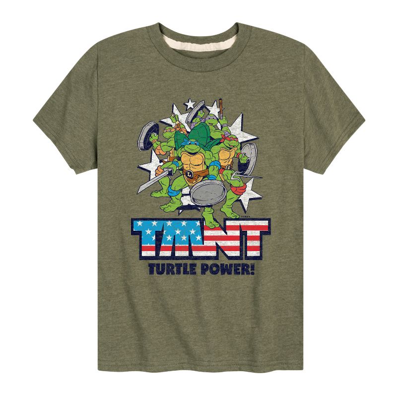 تي شيرت جرافيكي بأكمام قصيرة للأولاد من Teenage Mutant Ninja Turtles - Turtle Power Americana