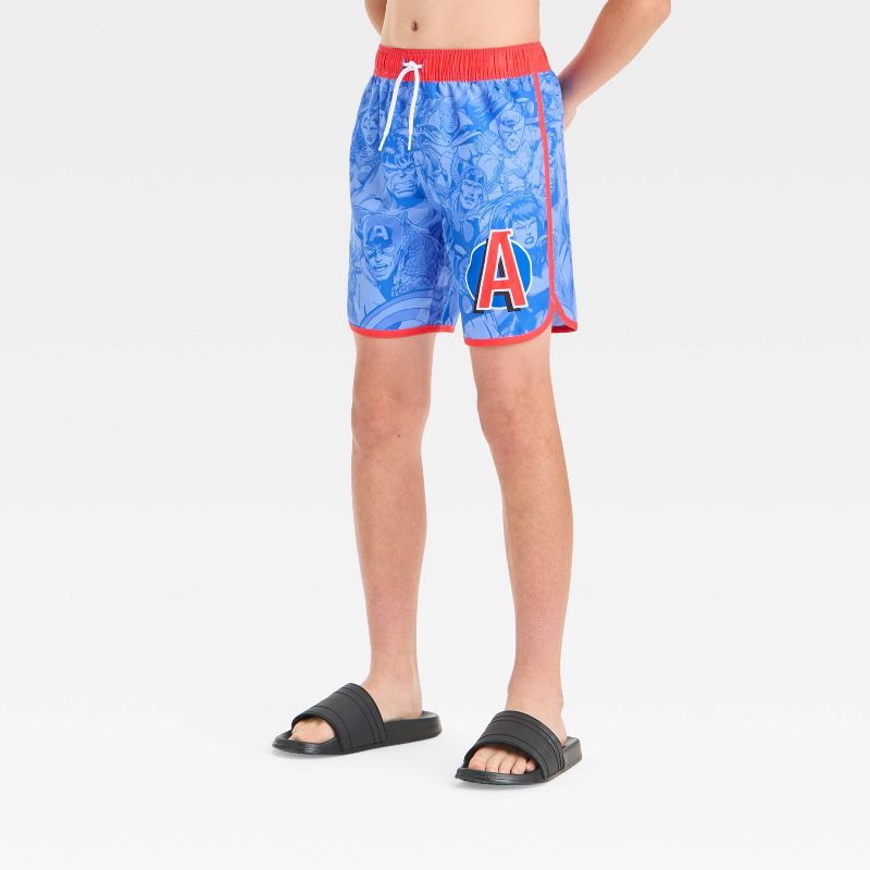 شورت سباحة أفينجرز أسيمبل للأولاد - أزرق