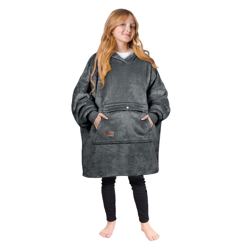 سويت شيرت تيرينيا للبنات والأولاد، بلوفر صوف كبير الحجم، بطانية مبطنة بالصوف، هدية عيد الميلاد للأطفال والمراهقين والشباب