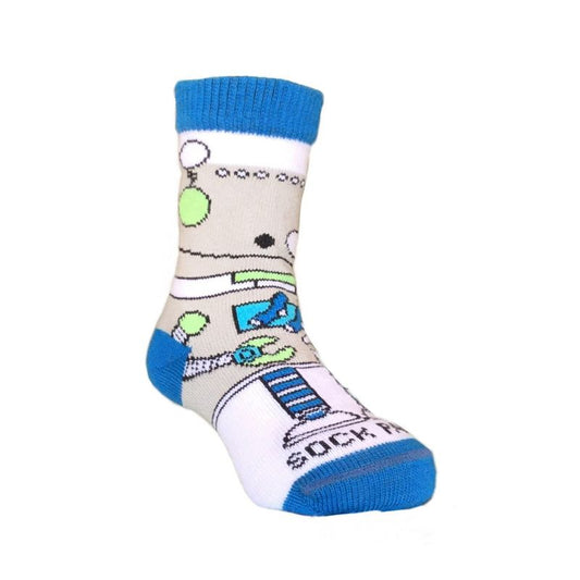Robbie the Calculating Robot Socks Kids Socks (Ages 0-7) from the Sock Panda