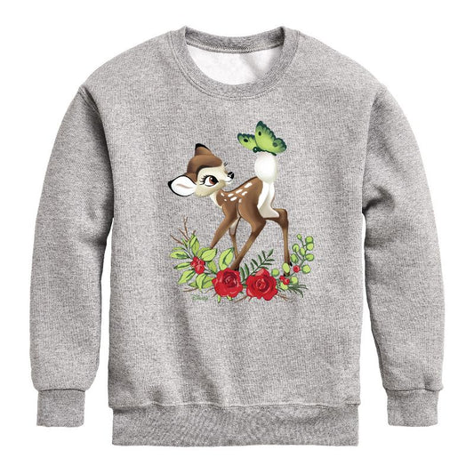 Boys' - Disney - Christmas Botanical Butterfly Graphic Long Sleeve Fleece Sweatshirt