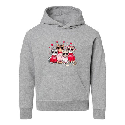 هودي جرافيكي للشباب من Juniper Shop Valentine Kittens