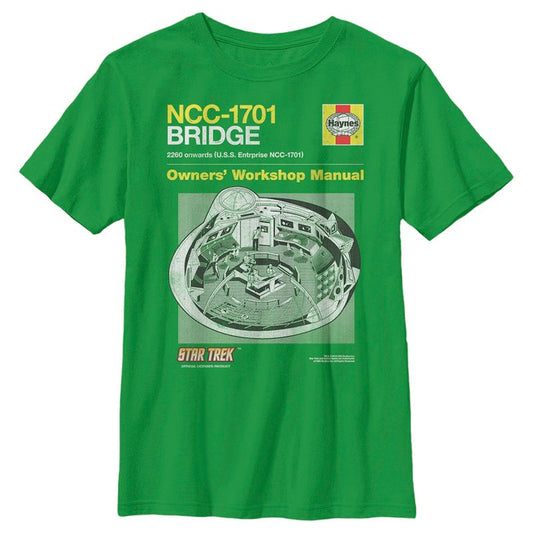 Boy's Star Trek: The Original Series USS Enterprise NC-1701 Bridge Owners Manual T-Shirt